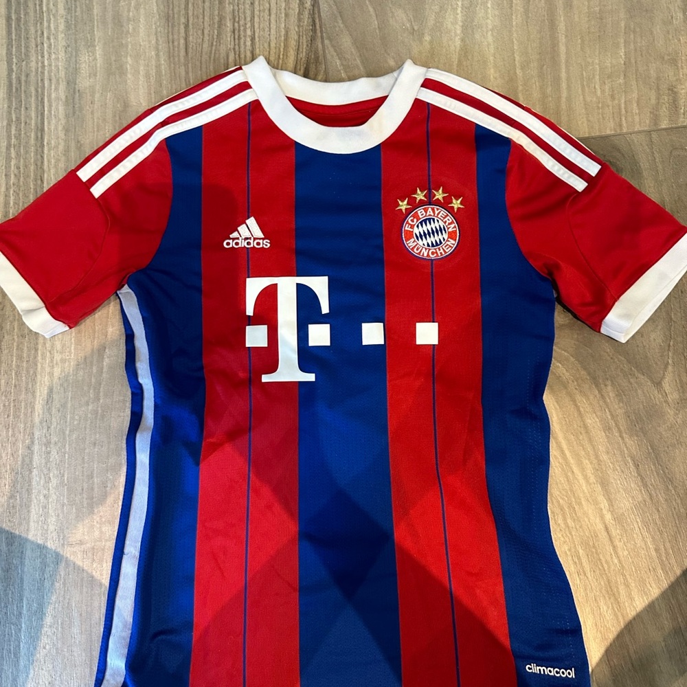 Adidas Kids Red and Blue Soccer Jersey Bayern Munich